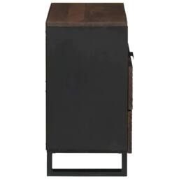 Berkfield Home Bedside Cabinet - 50 x 33 x 60 cm - Made from Solid & Wood in Brown - thumbnail 4