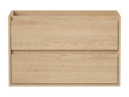 Vente-unique Wall-Hung Vanity Unit - Oak Veneer - 80 Cm - MILIPAM in Light Oak - thumbnail 2