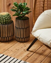 Orsina Stylish Natural Rattan Effect Chair, Versatile Lounge Chair, Comfortable Bedroom Chair, Balcony Chair in Brown - thumbnail 3
