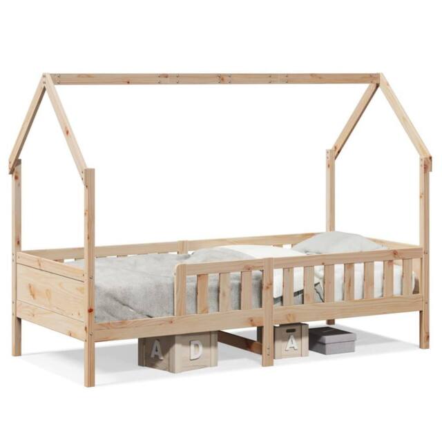 Berkfield Home Kids' House Bed Frame without Mattress 80x200 cm Pine in Brown - image 1