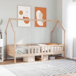 Berkfield Home Kids' House Bed Frame without Mattress 80x200 cm Pine in Brown - thumbnail 2