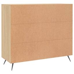 Berkfield Home Sideboard Sonoma Oak 90x34x80 cm Engineered Wood in Light Tan - Size: 90 x 34 x 80 cm - thumbnail 8