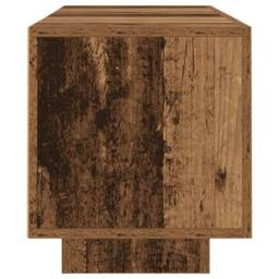 Berkfield Home TV Cabinet with LED Lights Old Wood 160x35x40 cm Engineered Wood in Brown - Size: 160 x 35 x 40 cm - thumbnail 8