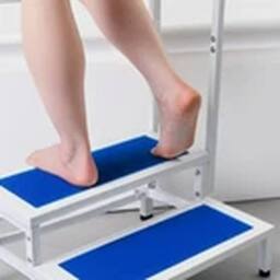 EONLION Blue Double Step Stool with Handrail Heavy Duty Non-Slip Safety - thumbnail 2