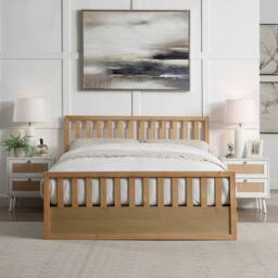 Flintshire Furniture Ltd Alyn End Lift Ottoman Bed Frame in Light Oak - Size: Double - thumbnail 4