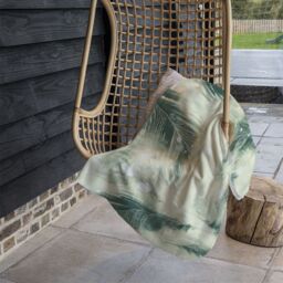 Benjamin Tate Design Feathers Fantastic Birds With Decorative Ornaments Blanket in Natural - Size: 120 cm x 150 cm - thumbnail 4