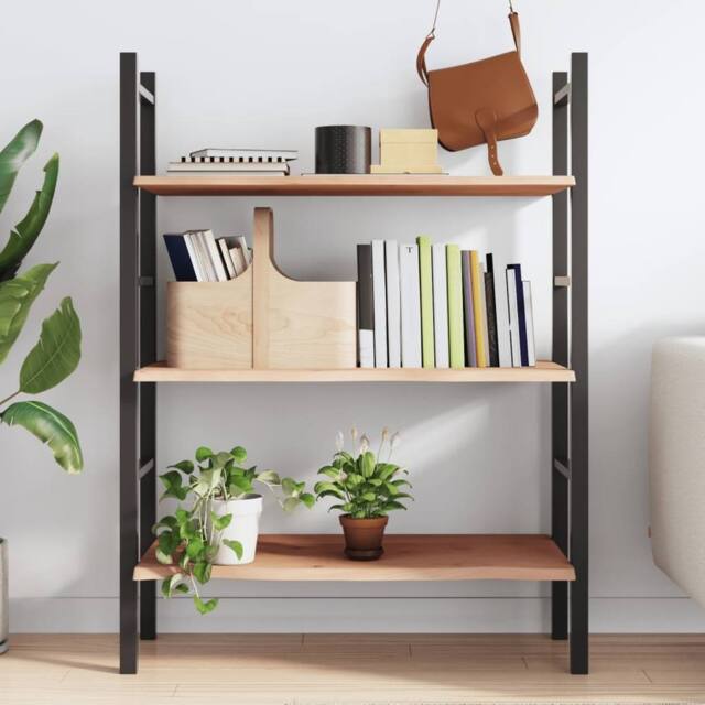 Berkfield Home Wall Shelf 100x40x2 cm Untreated Solid Wood Oak in Light Brown - Size: 100 x 40 x 2 cm - image 1