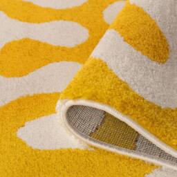 THE RUGS Joli Abstract Pattern Soft & Dense Pile Living Room & Bedroom Rug in Yellow - Size: 200 cm x 290 cm - thumbnail 6