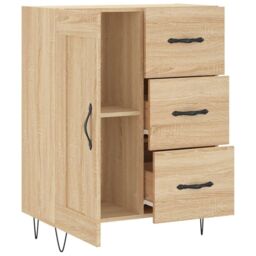 Berkfield Home Sideboard Sonoma Oak 69.5x34x90 cm Engineered Wood in Brown - thumbnail 6