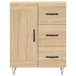 Berkfield Home Sideboard Sonoma Oak 69.5x34x90 cm Engineered Wood in Brown - thumbnail 5