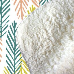 Warren Reed - Designer Scandinavian Style Foliage Sherpa Blanket in Green - Size: Large - thumbnail 3