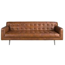 Angel Cerda Dark Brown Leather Chester 3-Seater Sofa - thumbnail 2