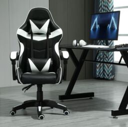 MCC Direct Neon Edge Gaming Chair with Tilt & Swivel function Chair A in White - thumbnail 2