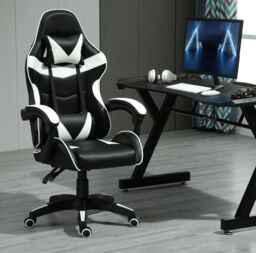 MCC Direct Neon Edge Gaming Chair with Tilt & Swivel function Chair A in White