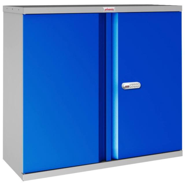Phoenix Safe Company Stationery Cupboard in Blue with Electronic Lock, SC1010GBE - Size: 100 cm - image 1