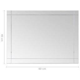 Berkfield Home Wall Mirror 60x40 cm Glass in Silver - thumbnail 6