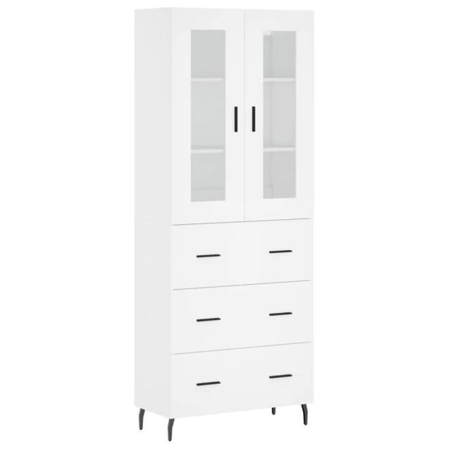 Berkfield Home Highboard White 69.5x34x180 cm Engineered Wood - image 1