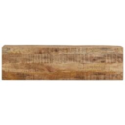 Berkfield Home Console Table 110x30x75 cm Solid Wood Rough Mango & Iron in Brown - Size: 110 x 30 x 75 cm - thumbnail 4