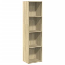 Berkfield Home Bookcase Sonoma Oak 40x30x152 cm Engineered Wood in Brown - Size: 40 x 30 x 152 cm - thumbnail 2