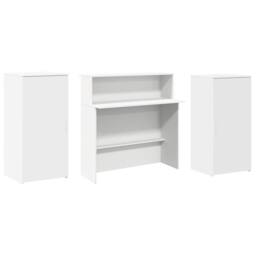 Berkfield Home Reception Desk White 200x50x103.5 cm Engineered Wood - thumbnail 7