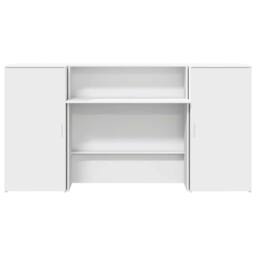 Berkfield Home Reception Desk White 200x50x103.5 cm Engineered Wood - thumbnail 5