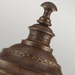 Netlighting English Bridle 3 Light Large Outdoor Pedestal Light British Bronze IP44 E14 in Brown - thumbnail 2
