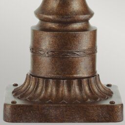 Netlighting English Bridle 3 Light Large Outdoor Pedestal Light British Bronze IP44 E14 in Brown - thumbnail 5