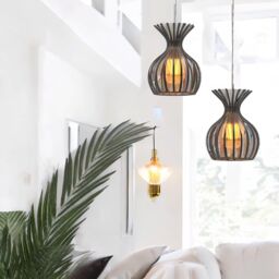 FURNOS Industrial Cage Black Light Shade Ceiling Pendant - thumbnail 3
