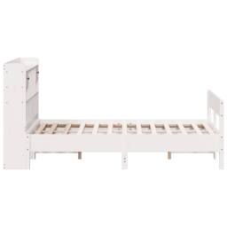 Berkfield Home Bookcase Bed without Mattress White 160x200cm Solid Wood Pine - Size: 160x200 cm - thumbnail 5