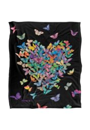 JQ Licensing Royce Mcclure Wildheart Butterflies Silky Touch Super Soft Throw Blanket 152 X 127 cm in White - thumbnail 1