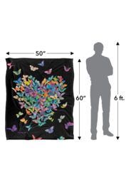 JQ Licensing Royce Mcclure Wildheart Butterflies Silky Touch Super Soft Throw Blanket 152 X 127 cm in White - thumbnail 5