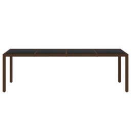 Berkfield Home Elegant 11 Piece Garden Dining Set Poly Rattan Brown - thumbnail 7