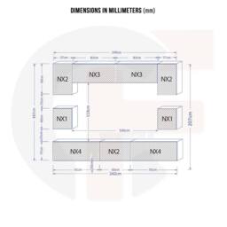 Mex Furniture LTD Wall TV Unit Panorama - White with Gloss Doors - thumbnail 5