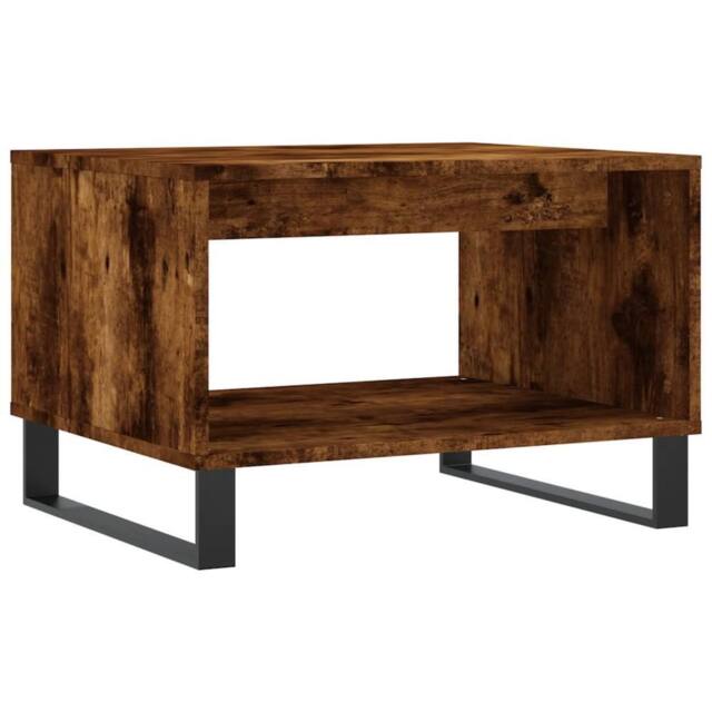 Berkfield Home Coffee Table Smoked Oak 60x50x40 cm Engineered Wood in Brown - Size: 60 x 50 x 40 cm - image 1