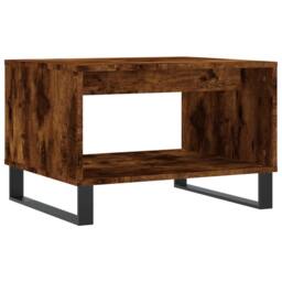 Berkfield Home Coffee Table Smoked Oak 60x50x40 cm Engineered Wood in Brown - Size: 60 x 50 x 40 cm - thumbnail 6