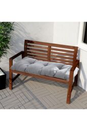 Living and Home 120*40cm Solid Colour Garden Seat Cushion in Grey - thumbnail 4