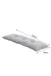 Living and Home 120*40cm Solid Colour Garden Seat Cushion in Grey - thumbnail 3