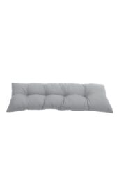 Living and Home 120*40cm Solid Colour Garden Seat Cushion in Grey - thumbnail 2