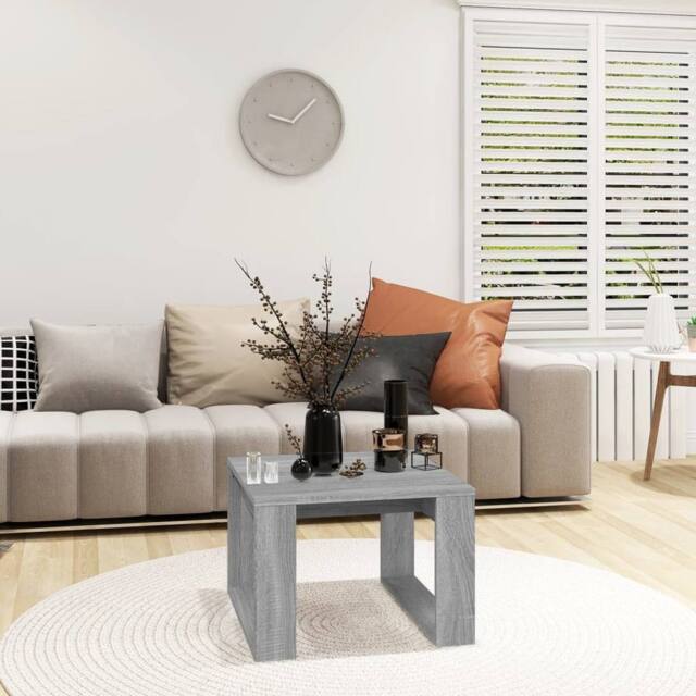 Berkfield Home Side Table Grey Sonoma 50x50x35 cm Engineered Wood - Size: 50 x 50 x 35 cm - image 1