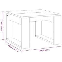Berkfield Home Side Table Grey Sonoma 50x50x35 cm Engineered Wood - Size: 50 x 50 x 35 cm - thumbnail 8