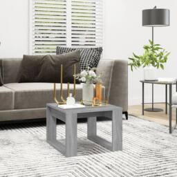 Berkfield Home Side Table Grey Sonoma 50x50x35 cm Engineered Wood - Size: 50 x 50 x 35 cm - thumbnail 2