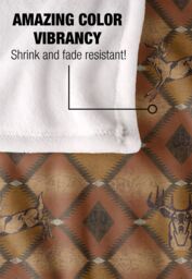 JQ Licensing Jl-Jp Deer Southwest Brown Hunting Pattern Silky Touch Super Soft Throw Blanket 152 X 127 cm in White - thumbnail 4