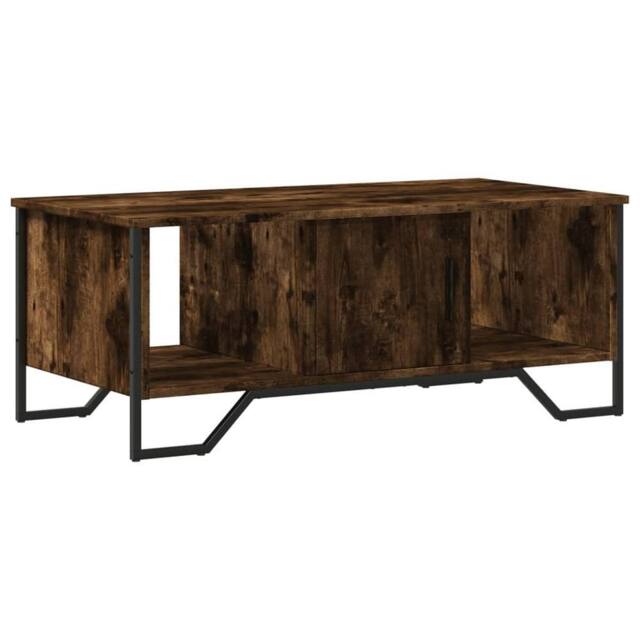 Berkfield Home Coffee Table Smoked Oak 100x51x40 cm Engineered Wood in Brown - Size: 100 x 51 x 40 cm - image 1