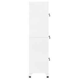 Berkfield Home Locker Cabinet White 38x45x180 cm Steel - Size: 38 x 45 x 180 cm - thumbnail 4