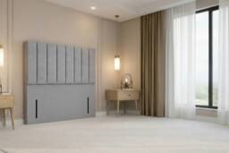 "Chester & Oakley Lunar Plush Divan Bed Base 4 Drawers - 54"" Headboard in Silver - Size: Small Double" - thumbnail 9