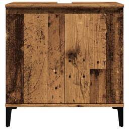 Berkfield Home Sink Cabinet Old Wood 58x33x60 cm Engineered Wood in Brown - Size: 58 x 33 x 60 cm - thumbnail 4