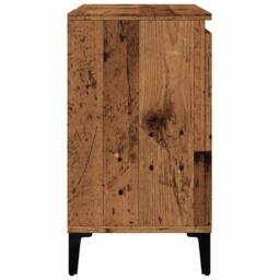 Berkfield Home Sink Cabinet Old Wood 58x33x60 cm Engineered Wood in Brown - Size: 58 x 33 x 60 cm - thumbnail 6