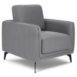 Bravich LTD Brixton Armchair - Modern Fabric Accent Chair with Steel Legs in Grey - thumbnail 7