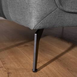 Bravich LTD Brixton Armchair - Modern Fabric Accent Chair with Steel Legs in Grey - thumbnail 3