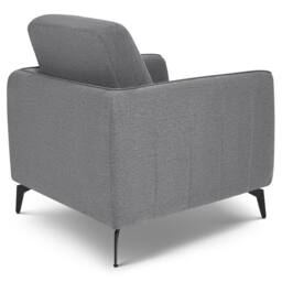 Bravich LTD Brixton Armchair - Modern Fabric Accent Chair with Steel Legs in Grey - thumbnail 9